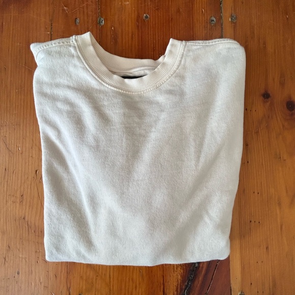 Askov Finlayson adult XXS cream organic cotton crewneck made in Peru - Picture 4 of 6